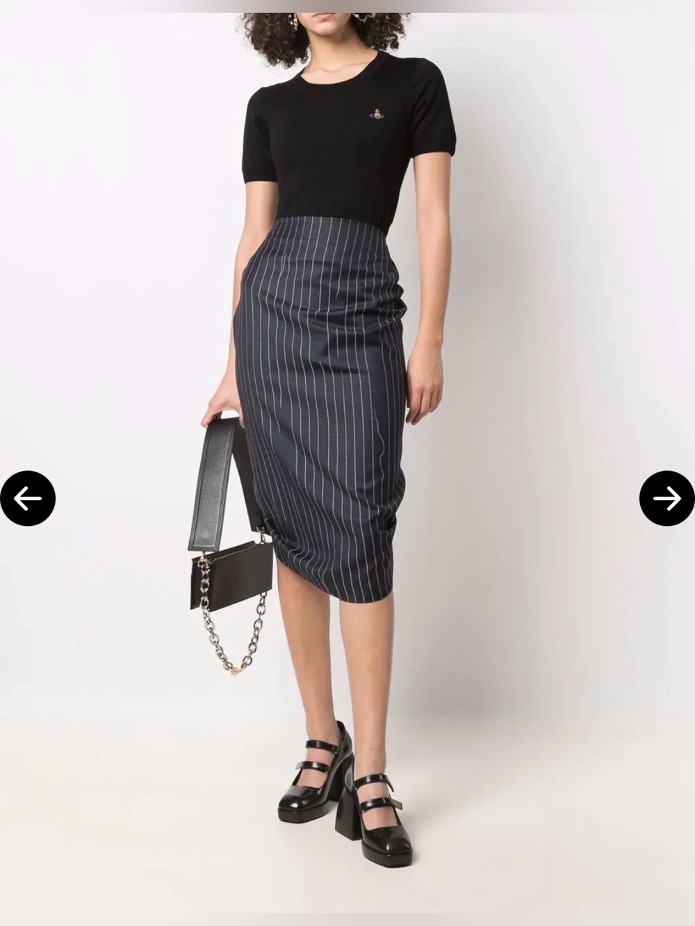 Vivienne Westwood Broken  Pinstripe Skirt NWT